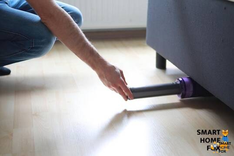 Dyson Omni Glide cleaning under the bed